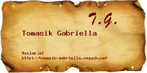 Tomasik Gabriella névjegykártya